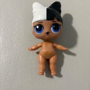 LOL Surprise Doll Black White Hair Blue Eyes Big Eyes Fashion Doll Snuggle Babe